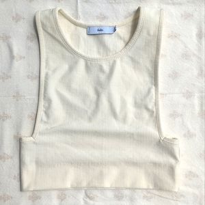 Cream work-out top